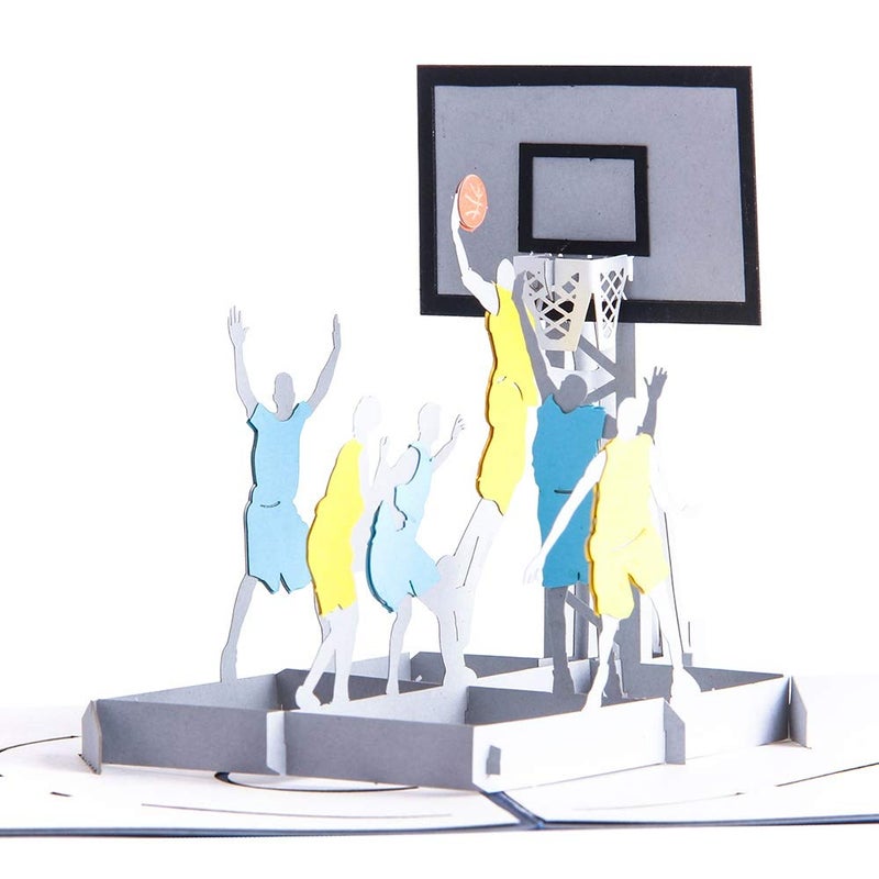 ENJOYPRO 3D Basketball Pop Up Card With Envelope, Birthday Gift For Father, Mother, Husband, Wife, Son, Daughter, Dad, Mom, Grandfather, Grandson, Men, Women (3D Basketball, Pack of 1) - Image 3